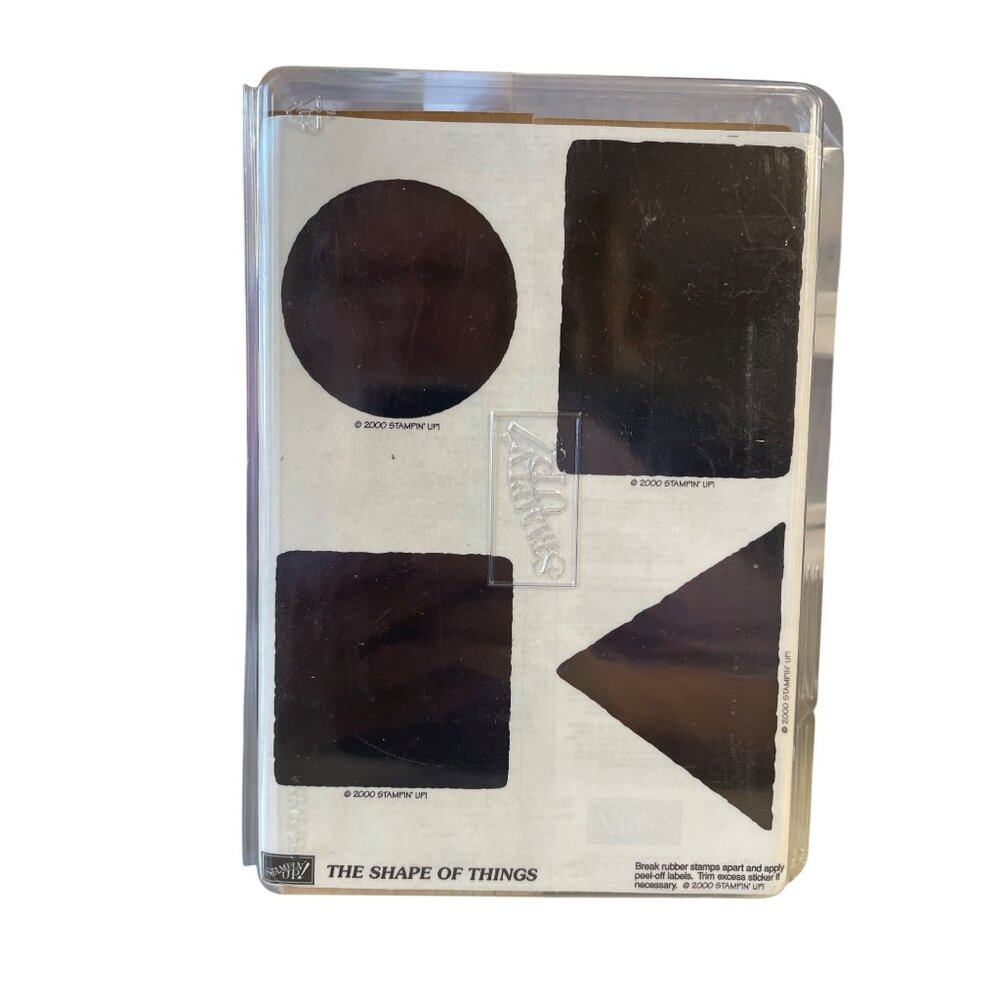 Stampin‎ Up Mounted Rubber Stamp Shape of Things Black Solid